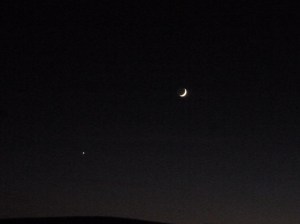 The Moon and Venus – 05 December 2013 (Copyright Carol Jones)